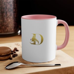 Pink Accent Monogram Mug